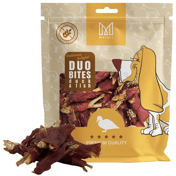 Przysmak dla psa Duo Smaków - Kaczka z Rybką Mersjo 300g