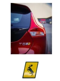 emblemat-logo-znaczek-volvo-polestar-prancing-moose-los-kolor-zolto-czarny
