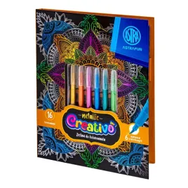 zestaw-do-kolorowania-mandala-metallic-16-kolorowanek-i-6-markerow-astra