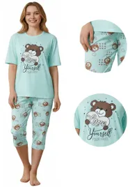 mietowa-pizama-damska-bawelniana-3-4-love-yourself-xxl