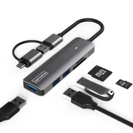 adapter-hub-usb-typu-c-usb3-0-bs-hc502-port