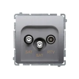 basic-modul-inox-gniazdo-antenowe-satelitarne-podwojne-sat-sat-rtv