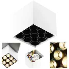 reflektor-sufitowy-kwadratowy-gtv-bialy-artemida-20w-4000k-kwadrat-biala
