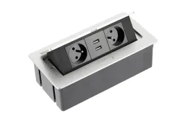 gniazdo-meblowe-podwojne-z-usb-prostokat-blatowe-kuchenne-biurkowe-srebrne