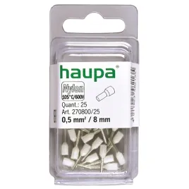 koncowka-tulejkowa-izolowana-cu-05-8-biala-hi-05-8-haupa-25-sztuk