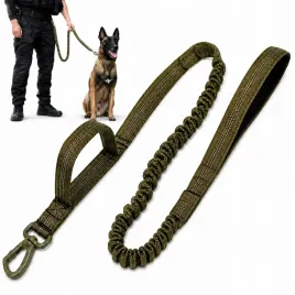 smycz-taktyczna-dla-psa-bungee-amortyzowana-2-uchwyty-mocny-karabinczyk