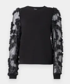 only-bluza-damska-czarna-ozdobne-rekawy-rozmiar-xl