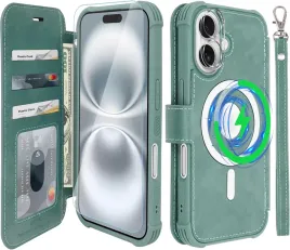 vanavagy-etui-skorzane-magsafe-do-iphone-16-plus-szklo-pasek-zielony-las