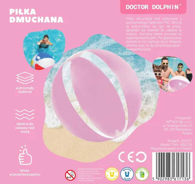 pilka-dmuchana-rozowa-marka-bez-marki