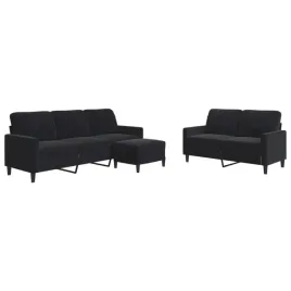 sofa-wypoczynkowa-aksamitna-2-3-osobowa-czarna-137x77x80-197x77x80-cm