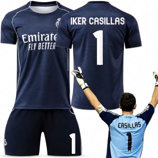 KOMPLET PIŁKARSKI KOSZULKA IKER CASILLAS REAL MADRYT ROZMIARY