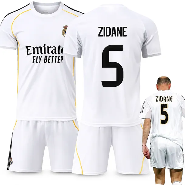 KOMPLET PIŁKARSKI KOSZULKA ZINEDINE ZIDANE REAL MADRYT ROZMIARY