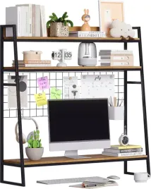 drewniana-polka-nadstawka-na-biurko-2-poziomowa-organizer-90x95-cm-brazowa