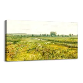 obraz-na-plotnie-scienny-dekoracja-vintage-zielony-krajobraz-50x100-cm
