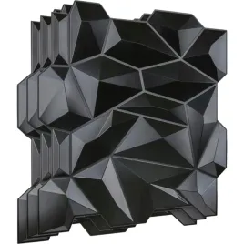 panele-scienne-pcv-3d-geometryczne-diamenty-matowe-czarne-12-szt-45-x-45-cm