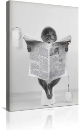 obraz-na-plotnie-50x70-cm-plakat-bez-ramy-zabawne-zwierzeta-bialy