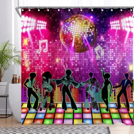 zaslona-prysznicowa-retro-disco-wodoodporna-multikolor-180x180-cm