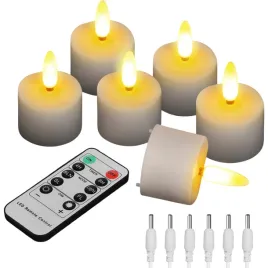 swiece-swieczki-bezplomieniowe-led-pilot-timer-biale-4x55-cm-zestaw-6-szt