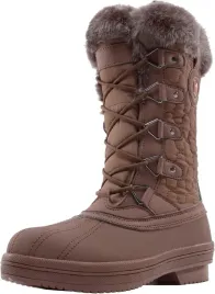 outpro-sniegowce-damskie-wodoodporne-ocieplane-buty-zimowe-brazowe-38
