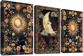 obrazy-na-plotnie-zestaw-3-sztuki-50x70cm-boho-gotyk-slonce-ksiezyc-tarot