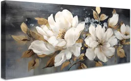 obraz-na-plotnie-na-sciane-50x120-cm-drewniana-rama-kremowe-piwonie