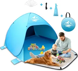 namiot-plazowy-pop-up-rodzinny-dla-2-4-osob-samorozkladajacy-niebieski