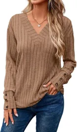 dokotoo-sweter-damski-z-dlugim-rekawem-dekolt-w-serek-elegancki-brazowy-m