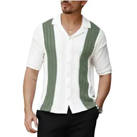meska-koszulka-polo-polowka-sweter-slim-fit-stylowa-biala-zielona-m