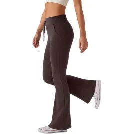 damskie-legginsy-dzwony-spodnie-do-jogi-cwiczen-treningowe-brazowe-s