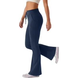 damskie-legginsy-dzwony-spodnie-do-jogi-cwiczen-treningowe-granatowe-s