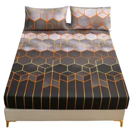 przescieradlo-z-gumka-mikrofibra-geometryczne-brazowe-90-x-200-cm
