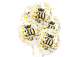 balony-przezroczyste-ze-zlotym-konfetti-na-trzydziestke-30-cm-5-szt