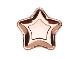talerzyki-gwiazda-rozowe-zloto-18-cm-6-szt