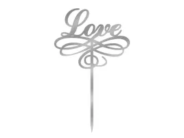 topper-z-lustrzanej-pleksi-srebrny-na-tort-love-15-cm