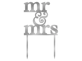 topper-z-lustrzanej-pleksi-srebrny-na-tort-mr-and-mrs-155-cm