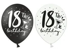 balony-lateksowe-z-nadrukiem-18th-birthday-czarne-i-biale-30-cm-6-szt