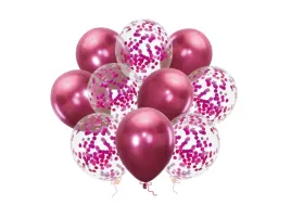 zestaw-balonow-ciemnorozowy-chrom-30-cm-10-szt