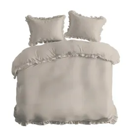 posciel-220x200-bezowa-jednobarwna-z-falbanka-pure