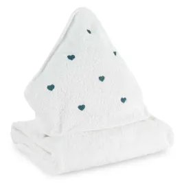 okrycie-kapielowe-100x100-baby-bialy-niebieski-serca-z-kapturkiem-400g-m2