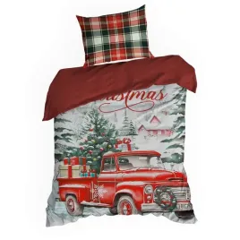 posciel-swiateczna-140x200-xmas-biala-czerwona-merry-christmas-samochod