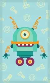 reczniczek-do-przedszkola-30x50-kids-niebieski-robot-bawelniany-350g-m2