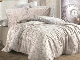posciel-160x200-octavia-brown-bezowa-szara-kolka-pepitka-cottonlove-exclusi