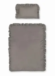 posciel-bawelniana-90x120-szara-ciemna-dziecieca-jednobarwna-z-falbanka