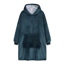 kocobluza-hoodie-turkusowa-ciemna-z-kapturem-i-duza-kieszenia-uniwersalna