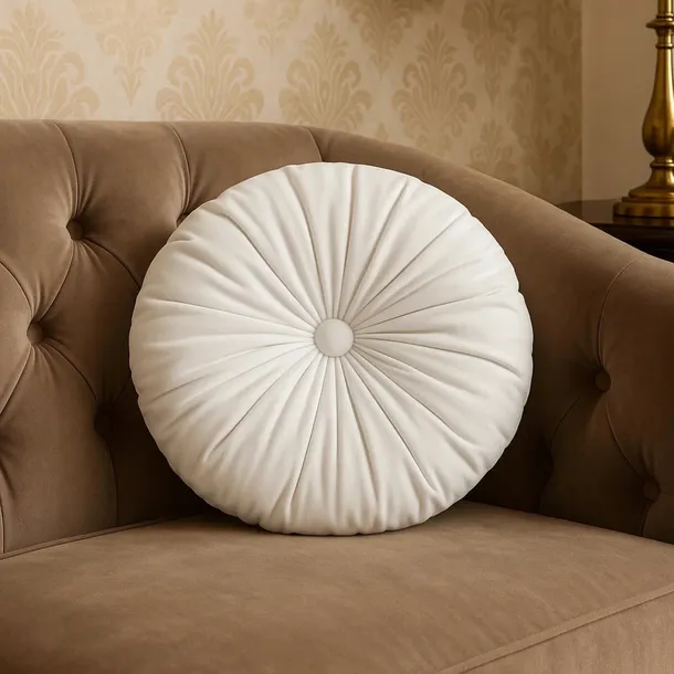 poduszka-40-cm-soft-biala-welurowa-okragla-dlugosc-poduszki-40-cm
