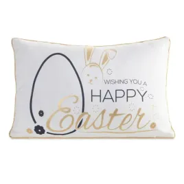 poszewka-swiateczna-30x50-wiosna-biala-zlota-happy-easter-z-ozdobna-lamowka