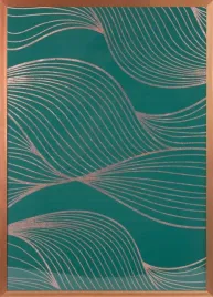 obraz-salvia-53x73-zielony-miedziany-faliste-wzory