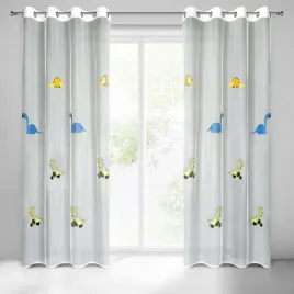 firana-140x250-dino-biala-z-zielona-aplikacja-dinozaurow-dla-dzieci
