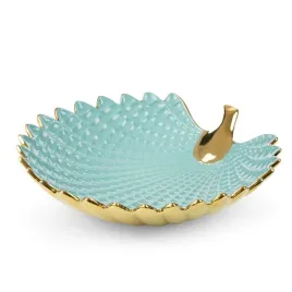 patera-ceramiczna-33x33x8-hiral-4-niebieska-jasna-zlota-lisc