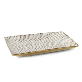 patera-ceramiczna-35x20x4-verda-biala-zlota-z-drobnym-wytlaczanym-wzorem
